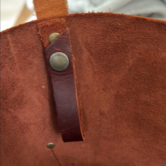 Portland Leather Classic Leather Large Tote Bag Cognac with Tandles - Picture 11 of 13